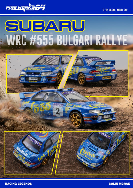 1:64 SUBARU IMPREZA WRC #555 BULGARI RALLYE  - Fine Works64