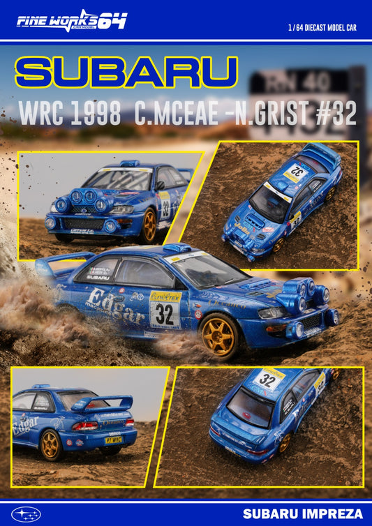 1:64 SUBARU IMPREZA WRC 1998 C.MCEAE -N.GRIST #32 - Fine Works64