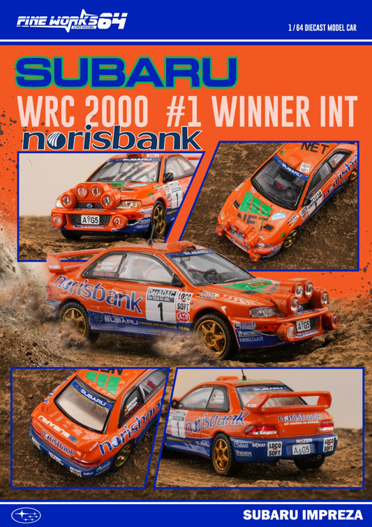 1:64 SUBARU IMPREZA WRC 2000 #I WINNER INT - Fine Works64