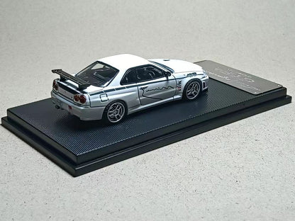 1/64 Nissan Skyline R34 V-Spec - White Mines Livery - Model Collect