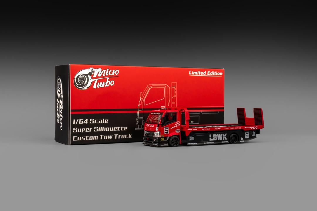 1/64 Super Silhouette - 300 series flatbed trailer Custom Tow Truck LBWK - Micro Turbo