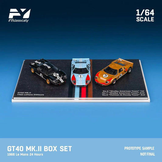 1/64 Ford GT40 Mk.Il 1966 Le Mans 24 Hours Black#2 Blue#1 Gold#5 - Findclassically