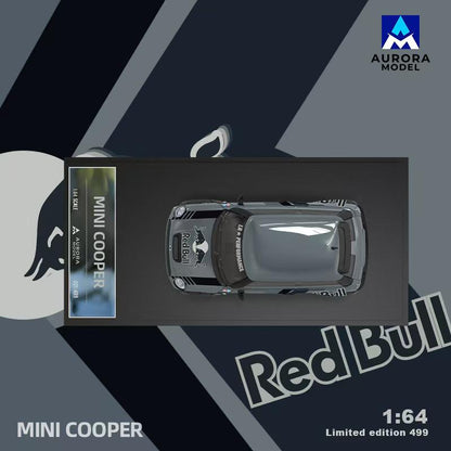 1:64 BMW Mini Cooper Lightning, Red Bull and Gundam - Aurora Model