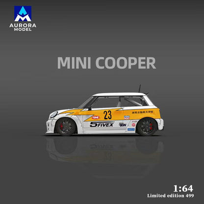 1:64 BMW Mini Cooper Lightning, Red Bull and Gundam - Aurora Model