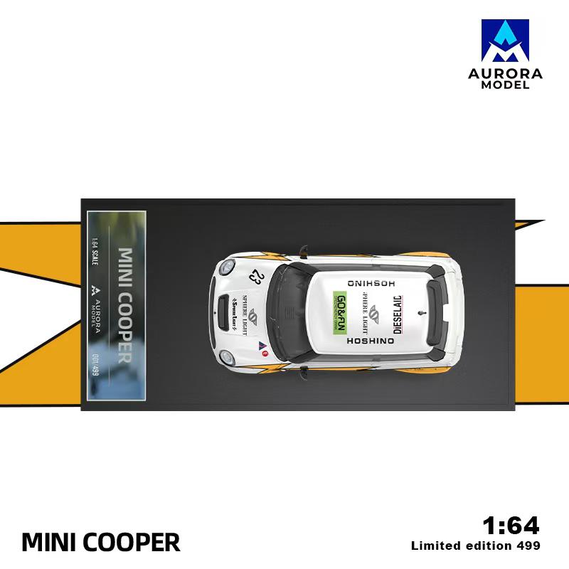 1:64 BMW Mini Cooper Lightning, Red Bull and Gundam - Aurora Model