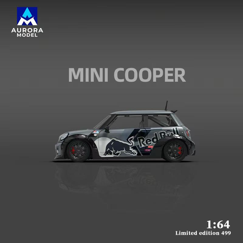 1:64 BMW Mini Cooper Lightning, Red Bull and Gundam - Aurora Model