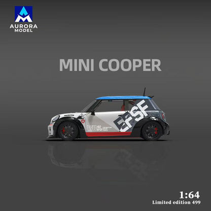 1:64 BMW Mini Cooper Lightning, Red Bull and Gundam - Aurora Model