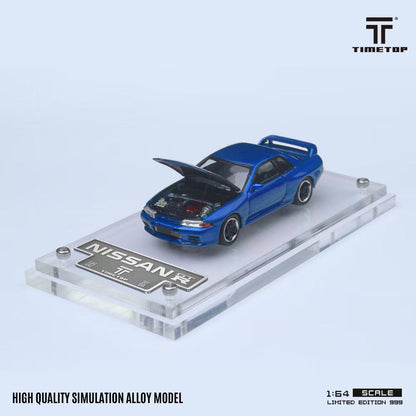 1:64 Nissan Gtr r32 Metal Blue - Gift Box Edition - Time Top TT644125