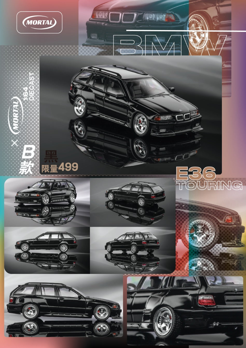 1:64 BMW E36 3 Series Touring (4 Versions) - Mortal 1/64