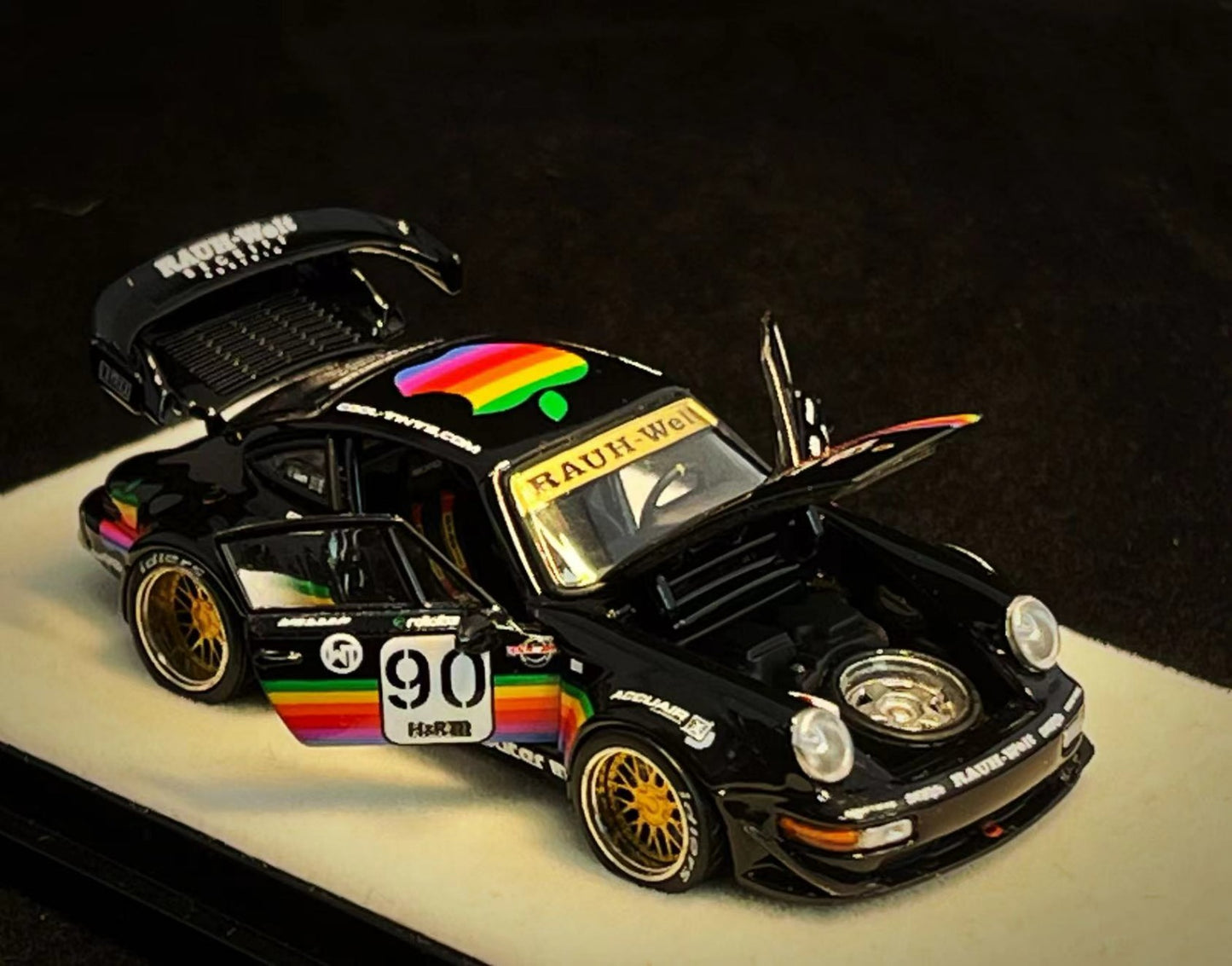 1/64 RWB964 Black Apple - fully opening diecast - PGM-640009