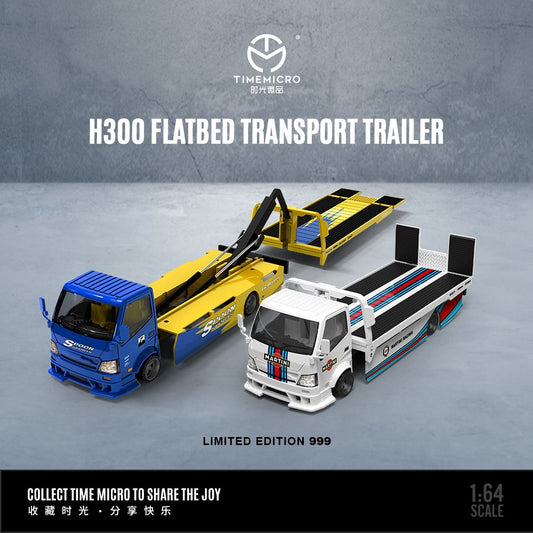 1:64 H300 flatbed transport trailer SPOON and Martini - Time Micro