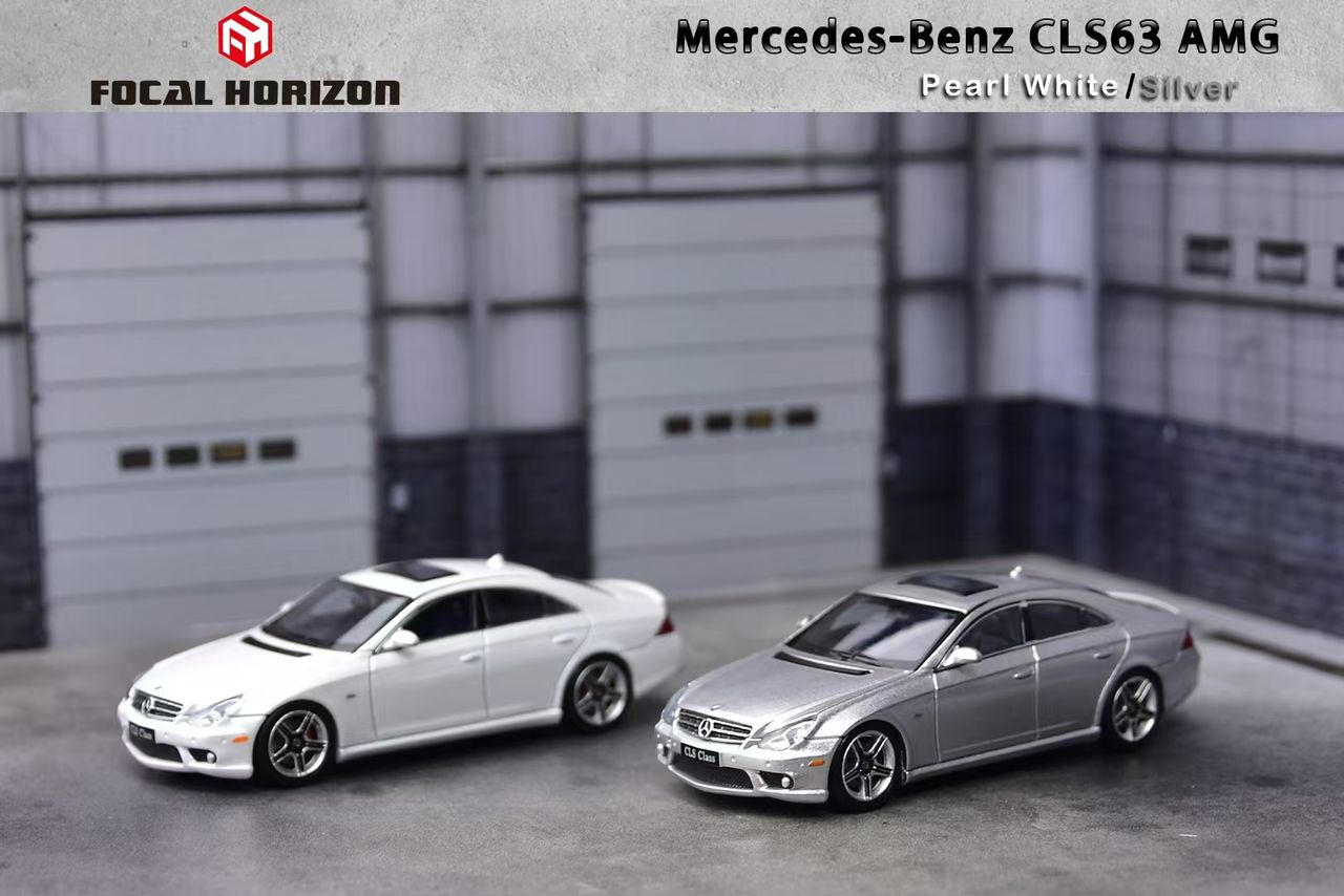 1:64 Mercedes Benz CLS 63 AMG, CLS - Pearl White/Silver - Focal Horizon