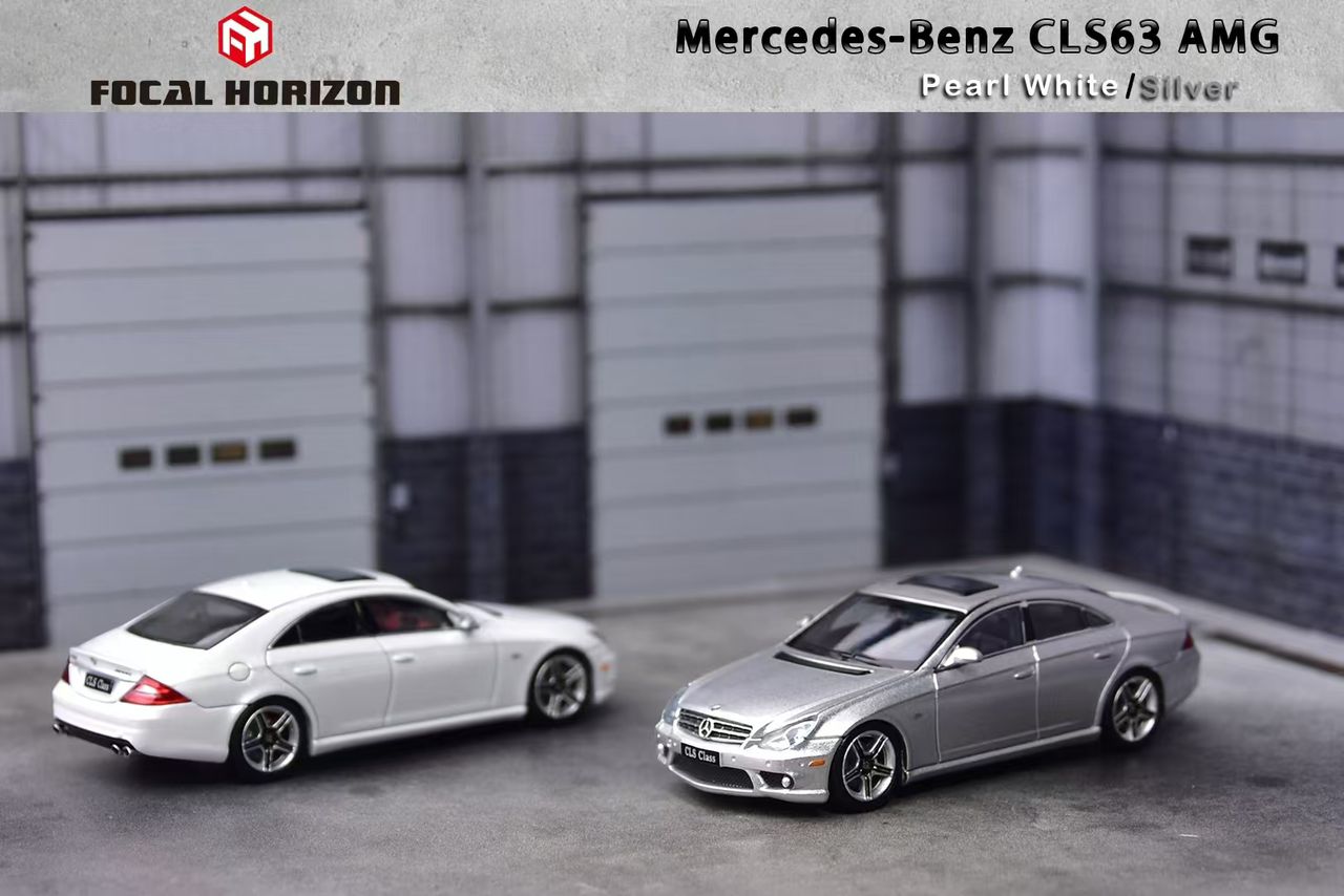 1:64 Mercedes Benz CLS 63 AMG, CLS - Pearl White/Silver - Focal Horizon