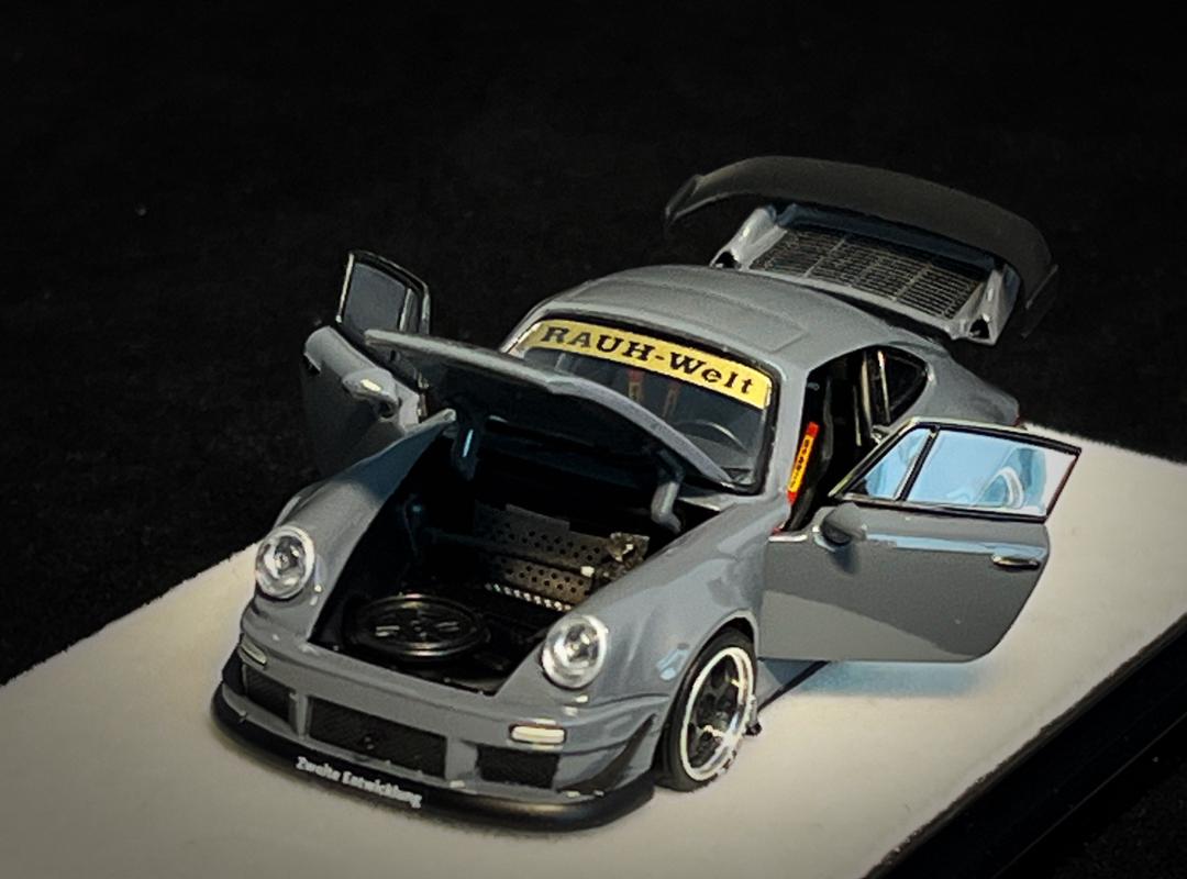 PGM 1/64 RAUH-Welt rwb 930 佛山展示会限定 1/64 RWB930 cement grey - fully opening diecast - PGM-640208 – KRW