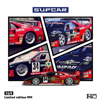 1/64 Ferrari F40-Black and Red - Supcar - SC64036