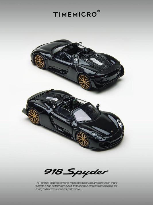 1/64  Porsche 918 Spyder 918 Spyder Black Gold - Time Micro - TM643528