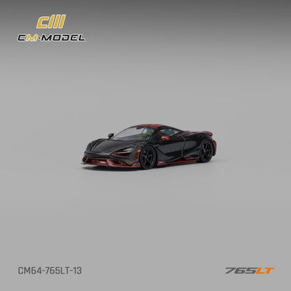 1/64 - McLaren 765LT Full Carbon Black-Red - CM64-765LT-13 - CM Models