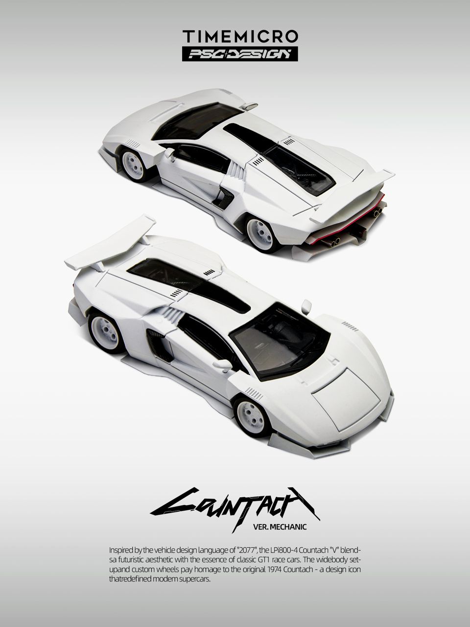 1/64 - Countach "V" Ver. Mechanic PSC New Contash Engineer Edition - TimeMicro × PSC DESIGN - TM647702