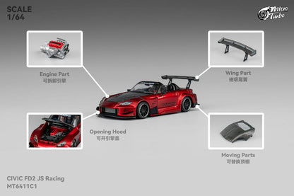 1/64 - S2000 AP1 convertible, J's Racing modified version - Micro Turbo