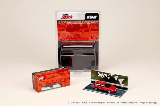 1:64 Honda Civic (EG6) Myogi Night Kids/INITIAL D Shingo Shoji VS Takumi Fujiwara, red - Hobby Japan - HJDMD006