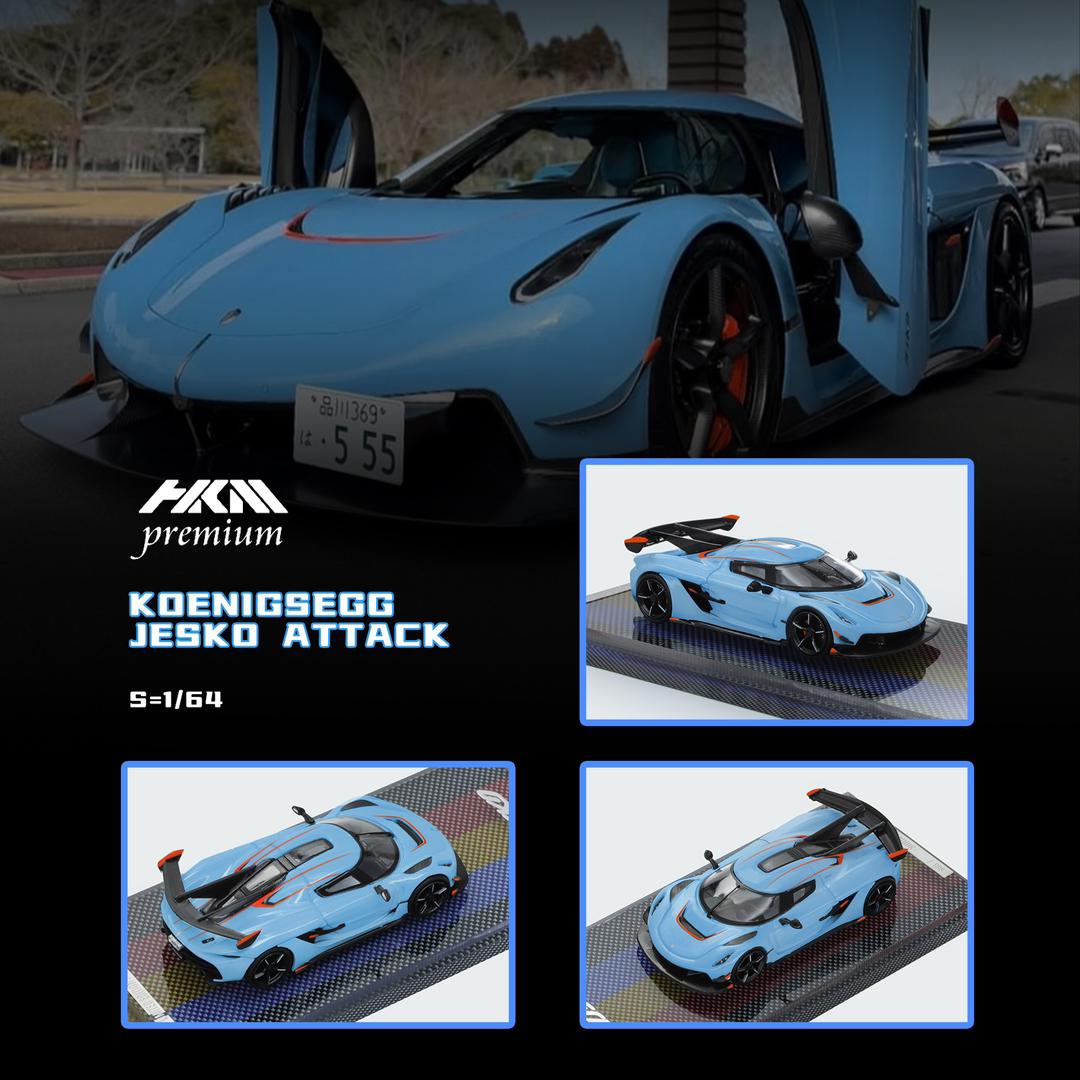 1:64 Koenigsegg Jesko Attack high-wing version (3 Colors) -  HKM Premium - 3 colour options