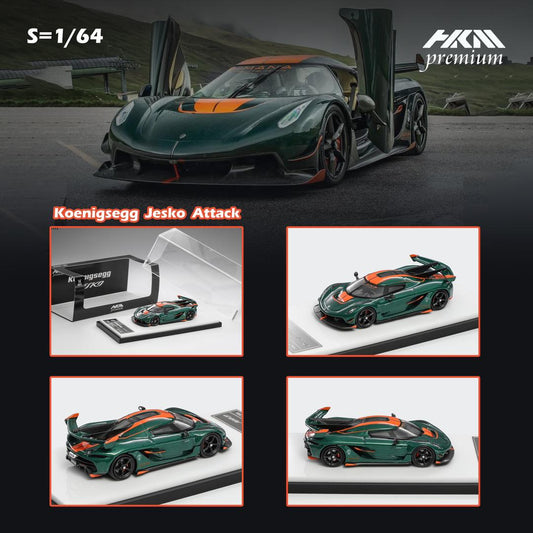 1:64 Koenigsegg Jesko Attack high-wing version (3 Colors) -  HKM Premium - 3 colour options
