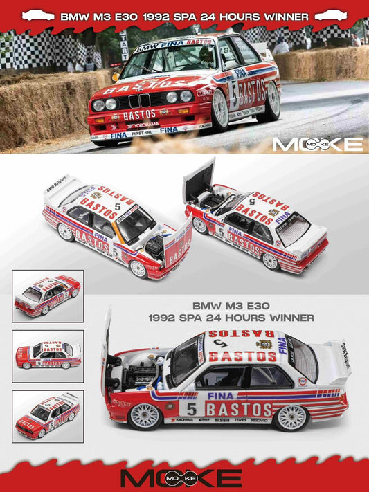 1/64 BMW M3 1st Generation Mk1 E30 Sedan DTM - Moke - Red No. 5 Red Bastos