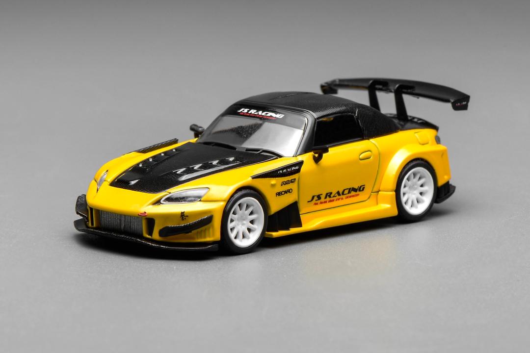 1/64 S2000 SPIDER HARD-TOP CLOSED J's RACING 2001 - YELLOW BLACK - Motorhelix - M65146