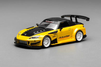 1/64 S2000 SPIDER HARD-TOP CLOSED J's RACING 2001 - YELLOW BLACK - Motorhelix - M65146