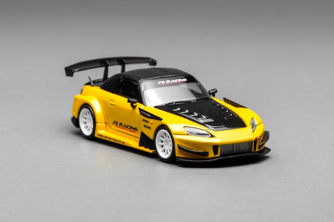 1/64 S2000 SPIDER HARD-TOP CLOSED J's RACING 2001 - YELLOW BLACK - Motorhelix - M65146
