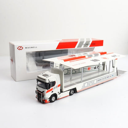 1/64 - Kengfai & Maxwell Scania S730 V8 Double Level Transporter, Honda Primo