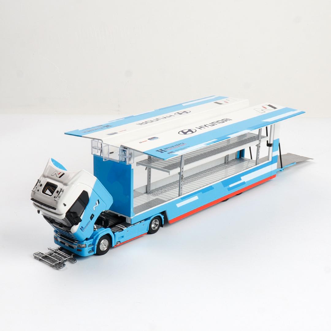 1/64 - Kengfai & Maxwell Scania S730 V8 Double Level Transporter, Hyundai N