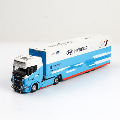 1/64 - Kengfai & Maxwell Scania S730 V8 Double Level Transporter, Hyundai N