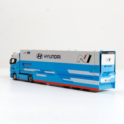 1/64 - Kengfai & Maxwell Scania S730 V8 Double Level Transporter, Hyundai N