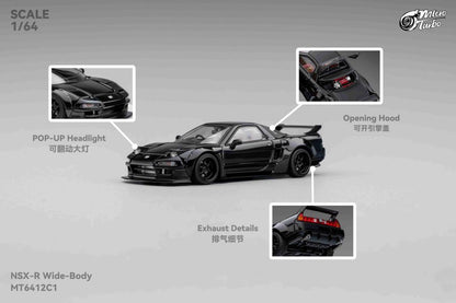 1/64 - NSX 1st generation Mk1 NA1, Type R modified version Piano Black- Micro Turbo - MT6412C1