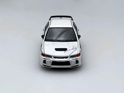 1/64 Lancer Evolution EVO IV 4th generation GSR. White Mine's Livery  - Motorhelix - M64021