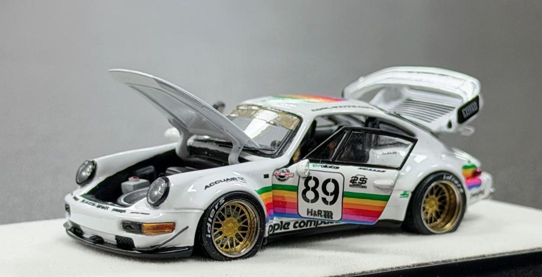 1/64 RWB930 89# White Apple - fully opening diecast - PGM-640010