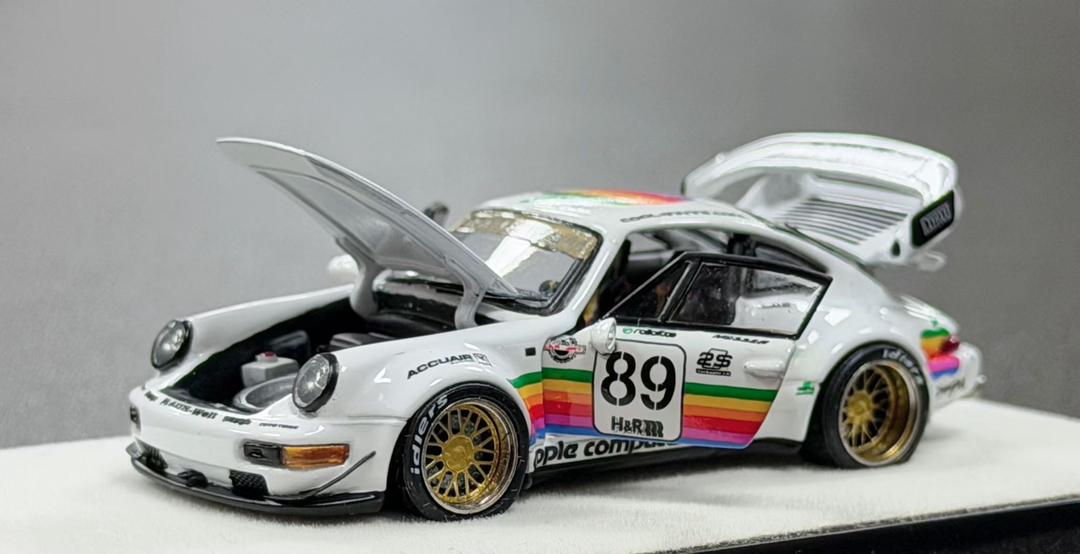 1/64 RWB930 89# White Apple - fully opening diecast - PGM-640010
