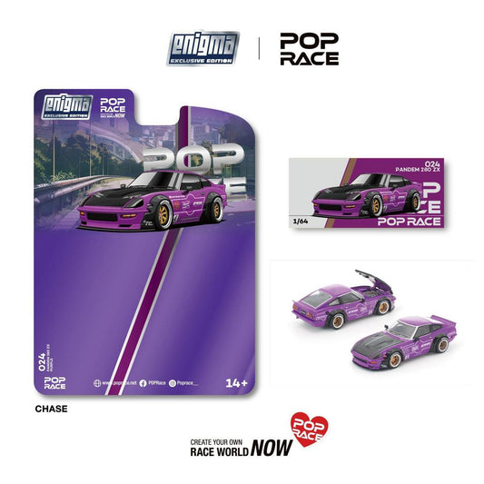 1/64 Nissan Fairlady 2nd Generation Z30 280ZX, Pandem Rocket Bunny Wide Body - Poprace Enigma PRE024