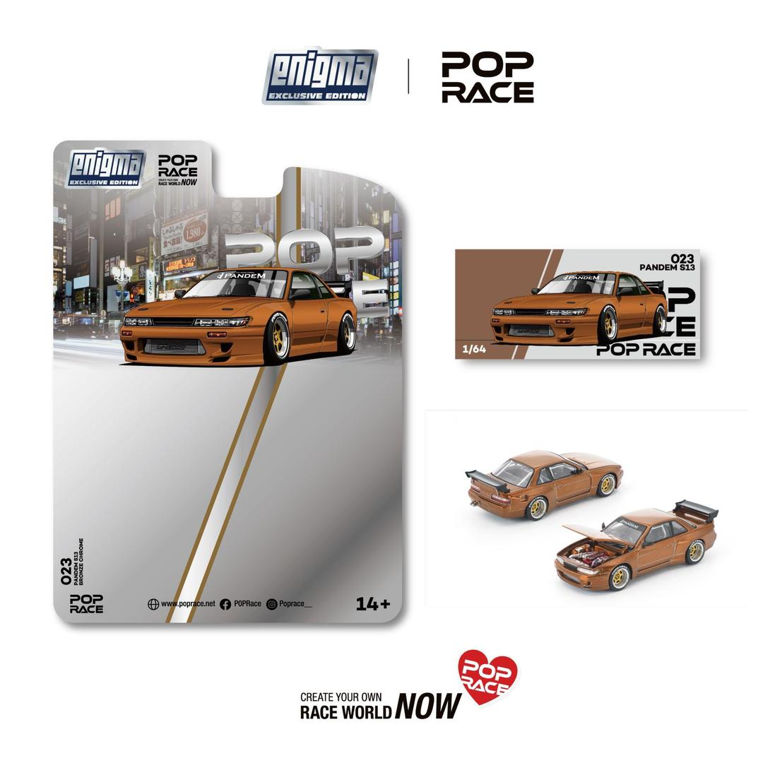1/64 S13 Silvia, Pandem Rocket Bunny wide body - Poprace Enigma - PRE023