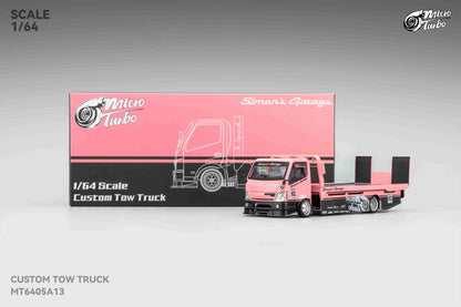 1/64 - 300 series flatbed trailer Custom Tow Truck Simons Garage - Micro Turbo - MT6405A13