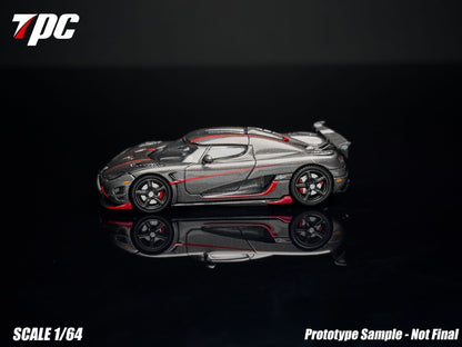 1:64  Koenigsegg Agera RS Carbon fiber red stripes - TPC - TPC001FB
