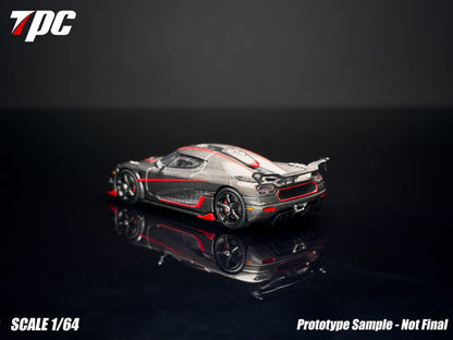 1:64  Koenigsegg Agera RS Carbon fiber red stripes - TPC - TPC001FB
