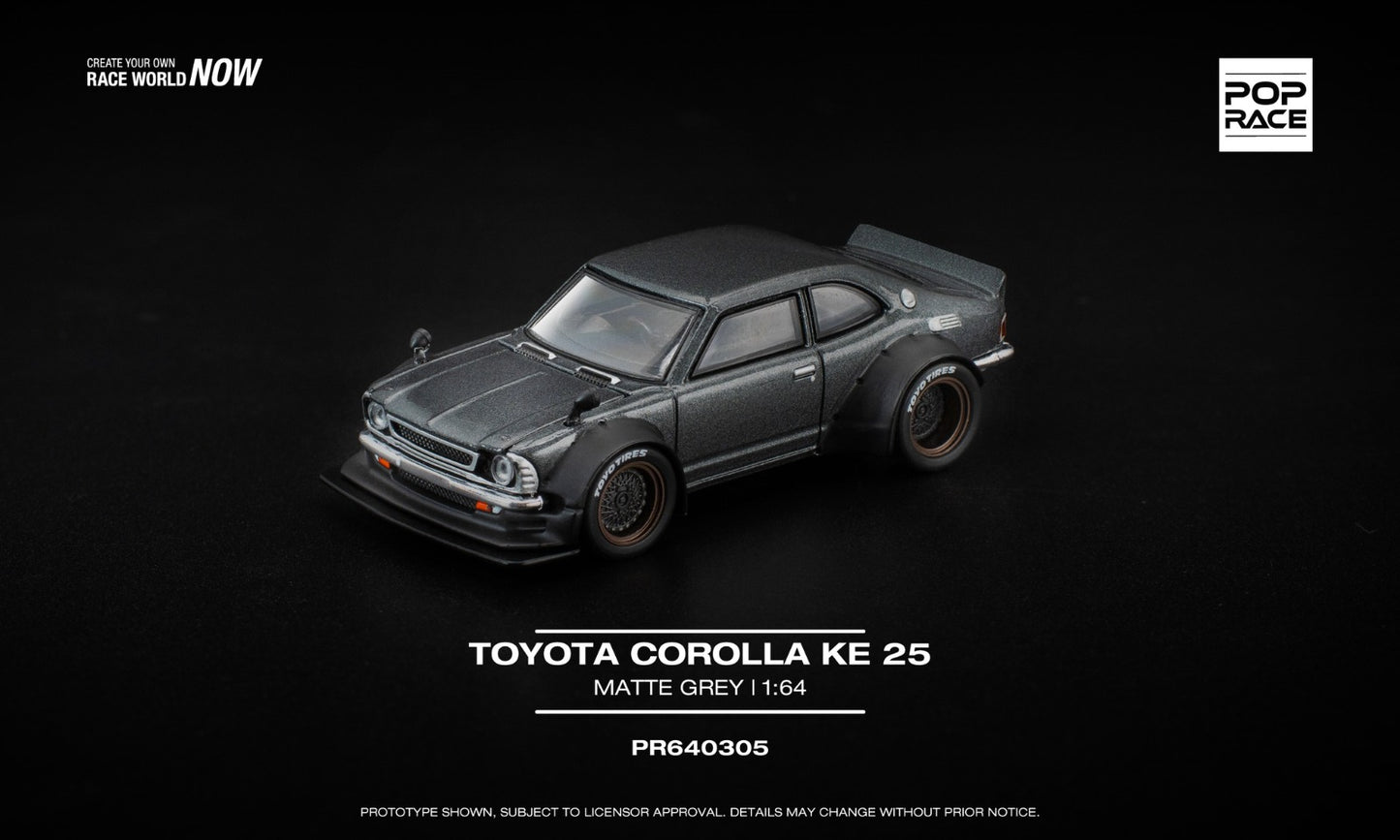 1/64 Toyota Corolla KE 25 Matte Grey - Poprace - PR640305
