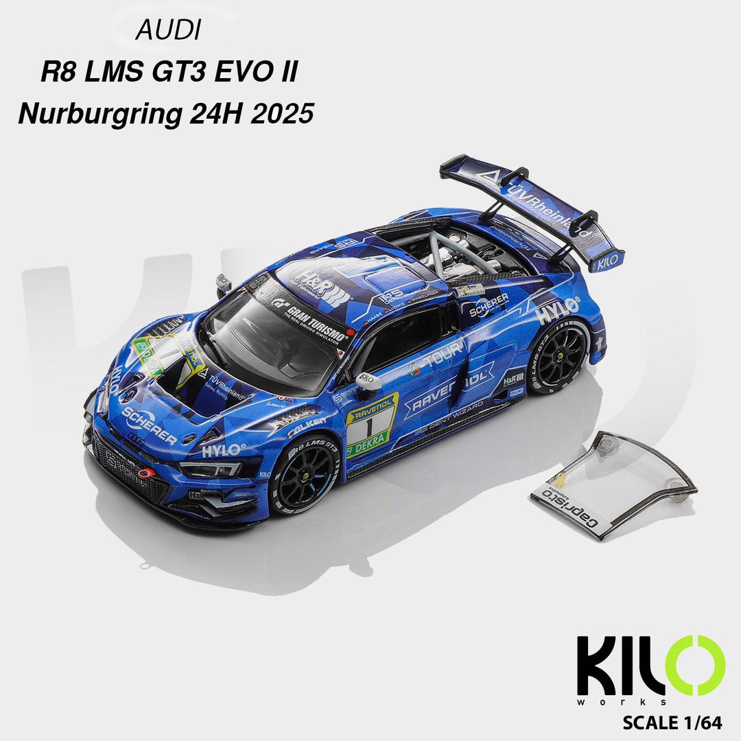 1/64 Audi R8 LMS GT3 EVO ll Nurburgring 24H 2025 #1 - KiloWorks - KLW0036-1