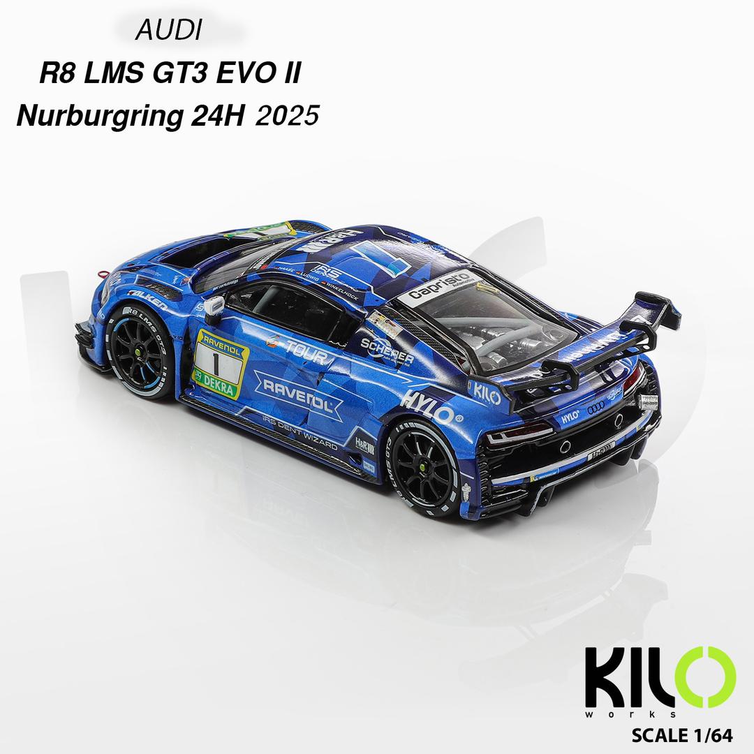1/64 Audi R8 LMS GT3 EVO ll Nurburgring 24H 2025 #1 - KiloWorks - KLW0036-1