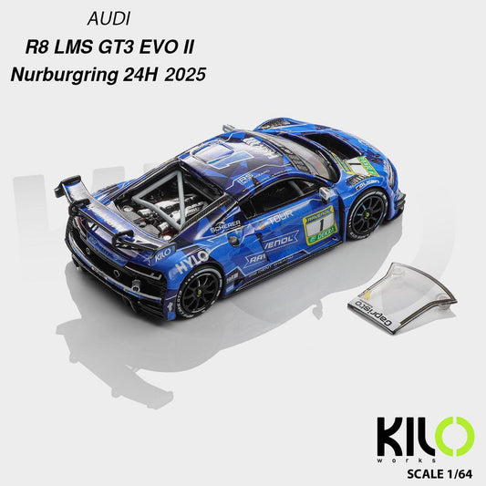 1/64 Audi R8 LMS GT3 EVO ll Nurburgring 24H 2025 #1 - KiloWorks - KLW0036-1