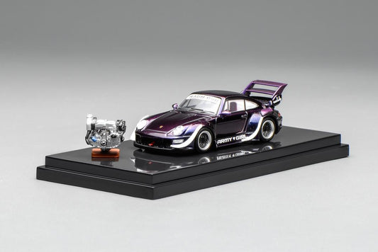 1/64 RWB993 wide-body modified version Purple Army Girl - Motorhelix - M62205