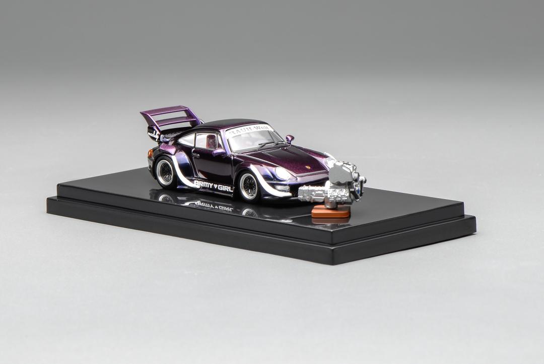 1/64 RWB993 wide-body modified version Purple Army Girl - Motorhelix - M62205