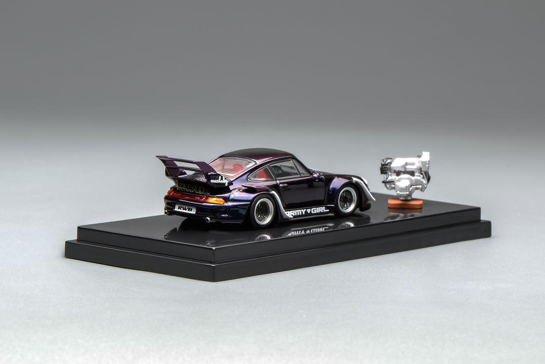 1/64 RWB993 wide-body modified version Purple Army Girl - Motorhelix - M62205